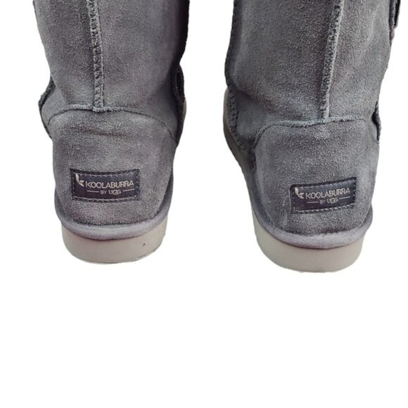 Koolaburra By Ugg Grey Koola Short Suede Leather Boots Size 9 - Picture 8 of 10